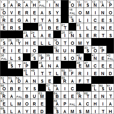 0407-16 New York Times Crossword Answers 7 Apr 16, Thursday