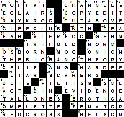 0409-16 New York Times Crossword Answers 9 Apr 16, Saturday