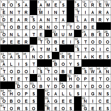 0511-16 New York Times Crossword Answers 11 May 16, Wednesday
