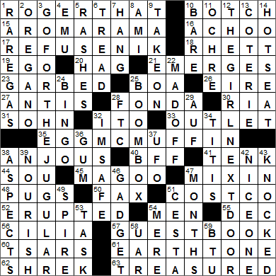 0520-16 New York Times Crossword Answers 20 May 16, Friday