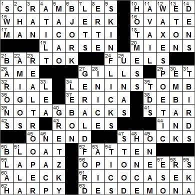 0527-16 New York Times Crossword Answers 27 May 16, Friday
