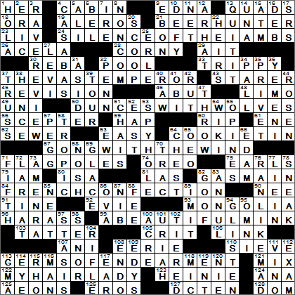 0529-16 New York Times Crossword Answers 29 May 16, Sunday