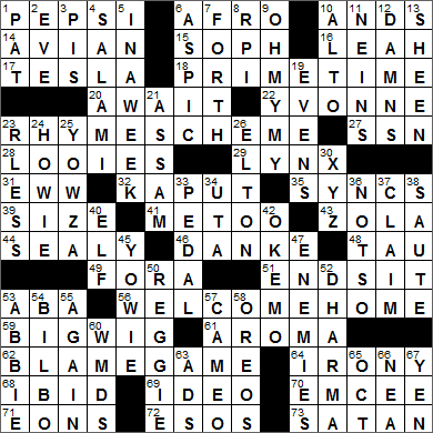 0502-16 New York Times Crossword Answers 2 May 16, Monday