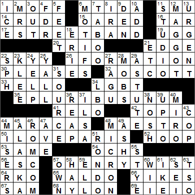 0531-16 New York Times Crossword Answers 31 May 16, Tuesday