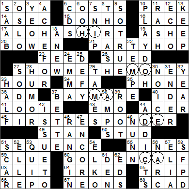 0509-16 New York Times Crossword Answers 9 May 16, Monday