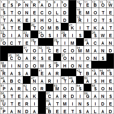 0617-16 New York Times Crossword Answers 17 Jun 16, Friday