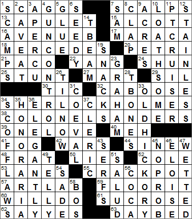 0603-16 New York Times Crossword Answers 3 Jun 16, Friday