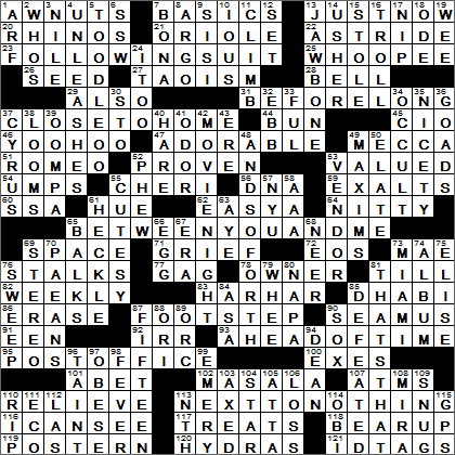 0605-16 New York Times Crossword Answers 5 Jun 16, Sunday