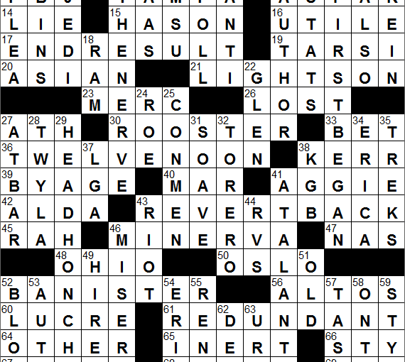 0606-16 New York Times Crossword Answers 6 Jun 16, Monday
