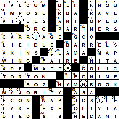 0609-16 New York Times Crossword Answers 9 Jun 16, Thursday