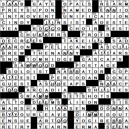 0710-16 New York Times Crossword Answers 10 Jul 16, Sunday