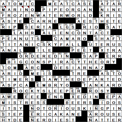 0717-16 New York Times Crossword Answers 17 Jul 16, Sunday