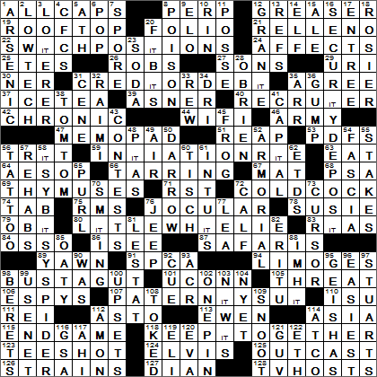 0731-16 New York Times Crossword Answers 31 Jul 16, Sunday