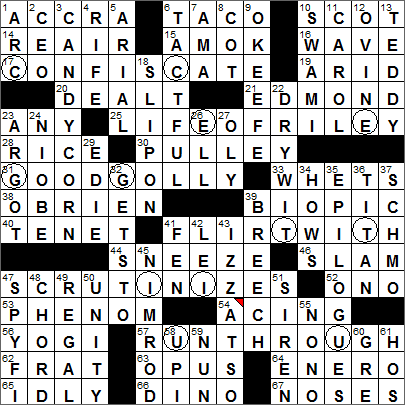 0811-16 New York Times Crossword Answers 11 Aug 16, Thursday