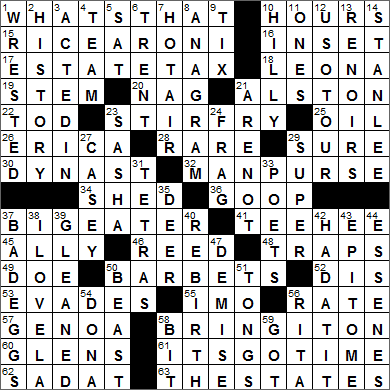 0819-16 New York Times Crossword Answers 19 Aug 16, Friday