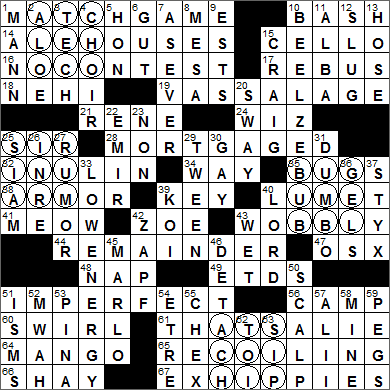 0823-16 New York Times Crossword Answers 23 Aug 16, Tuesday