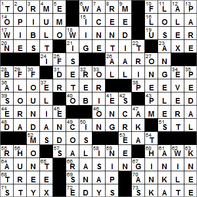 0803-16 New York Times Crossword Answers 3 Aug 16, Wednesday