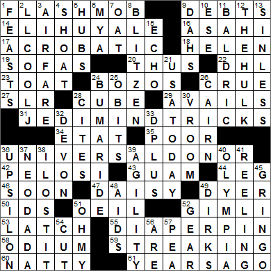 0806-16 New York Times Crossword Answers 6 Aug 16, Saturday