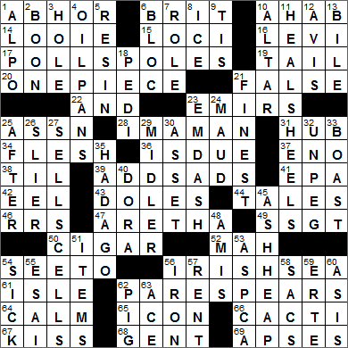 0912-16 New York Times Crossword Answers 12 Sep 16, Monday