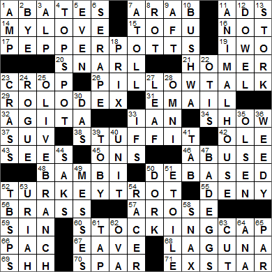 0926-16 New York Times Crossword Answers 26 Sep 16, Monday
