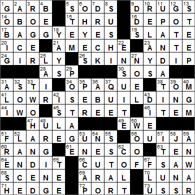 0905-16 New York Times Crossword Answers 5 Sep 16, Monday