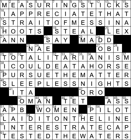 1021-16 New York Times Crossword Answers 21 Oct 16, Friday