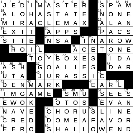1007-16 New York Times Crossword Answers 7 Oct 16, Friday