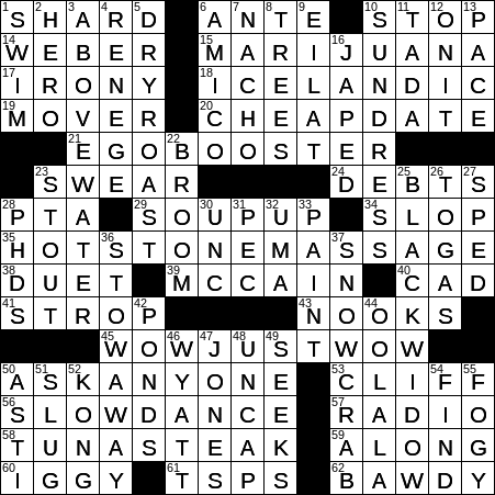 1104-16 New York Times Crossword Answers 4 Nov 16, Friday