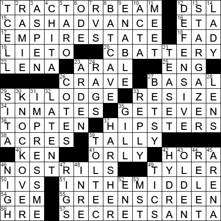 1223-16 New York Times Crossword Answers 23 Dec 16, Friday
