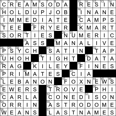 1230-16 New York Times Crossword Answers 30 Dec 16, Friday