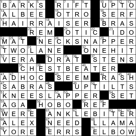 1205-16 New York Times Crossword Answers 5 Dec 16, Monday