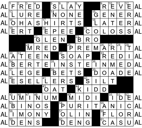 1222-16 New York Times Crossword Answers 22 Dec 16, Thursday