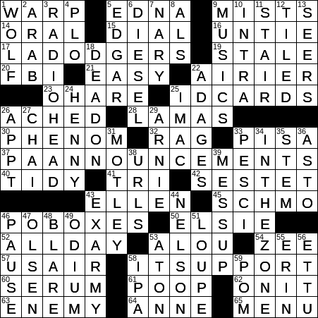 1208-16 New York Times Crossword Answers 8 Dec 16, Thursday