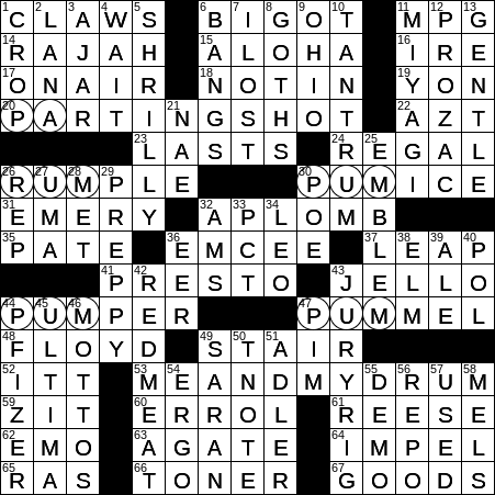 1206-16 New York Times Crossword Answers 6 Dec 16, Tuesday