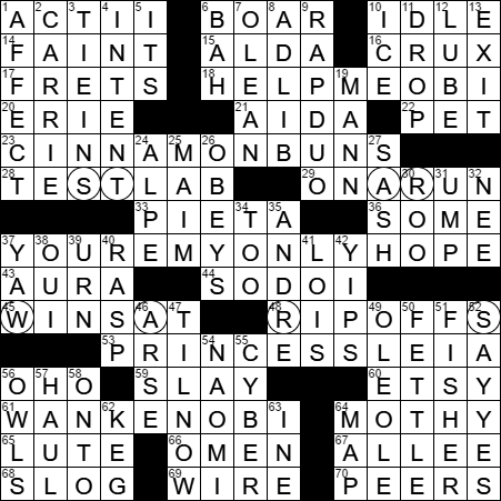 0117-17 New York Times Crossword Answers 17 Jan 17, Tuesday