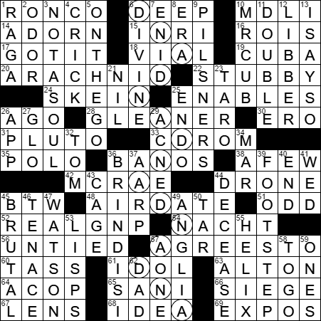 0111-17 New York Times Crossword Answers 11 Jan 17, Wednesday