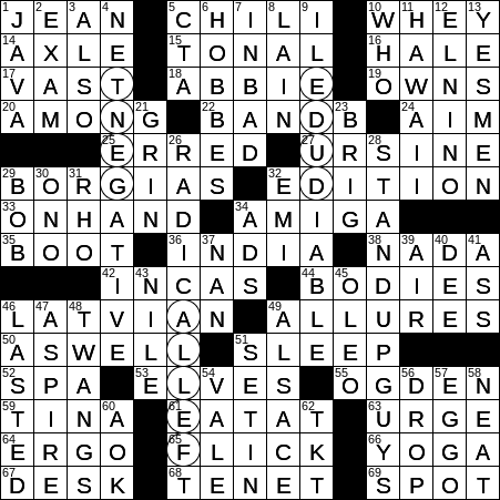 0228-17 New York Times Crossword Answers 28 Feb 17, Tuesday