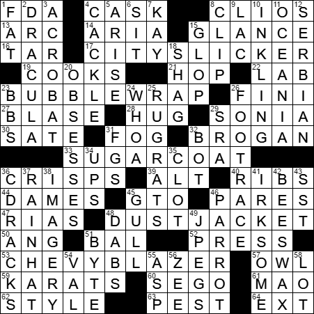 0306-17 New York Times Crossword Answers 6 Mar 17, Monday
