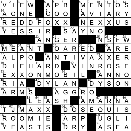 0426-17 New York Times Crossword Answers 26 Apr 17, Wednesday