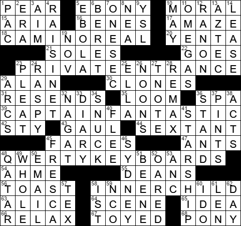 0515-17 New York Times Crossword Answers 15 May 17, Monday
