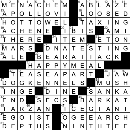 0610-17 New York Times Crossword Answers 10 Jun 17, Saturday