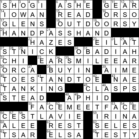 0622-17 New York Times Crossword Answers 22 Jun 17, Thursday