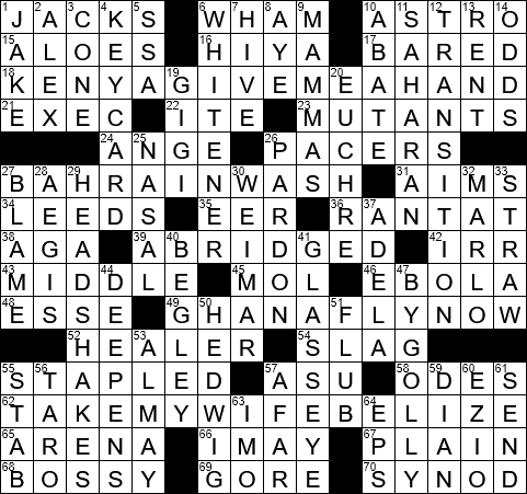 0629-17 New York Times Crossword Answers 29 Jun 17, Thursday