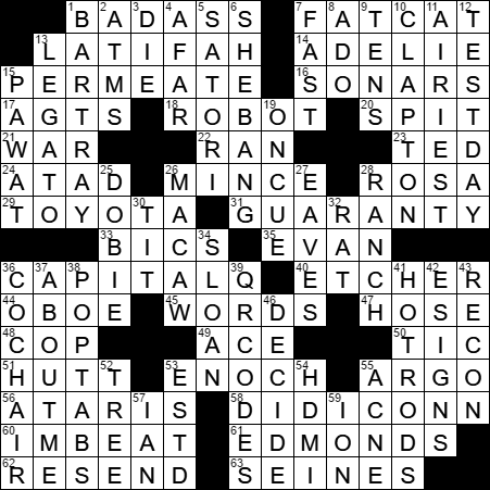 0608-17 New York Times Crossword Answers 8 Jun 17, Thursday