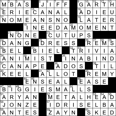 0721-17 New York Times Crossword Answers 21 Jul 17, Friday