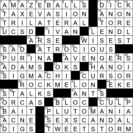 0715-17 New York Times Crossword Answers 15 Jul 17, Saturday