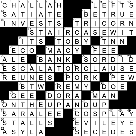 0718-17 New York Times Crossword Answers 18 Jul 17, Tuesday