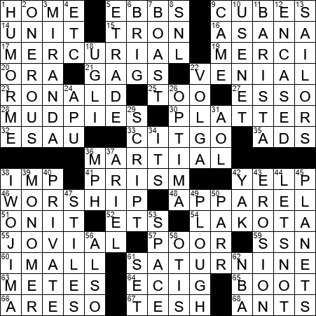 crossword masted clue
