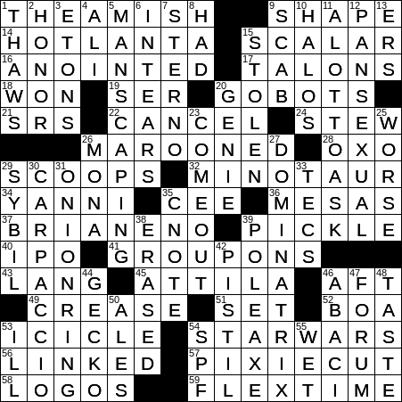 0216-19 NY Times Crossword 16 Feb 19, Saturday - NYXCrossword.com