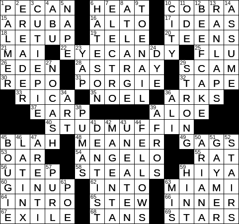0311-20 NY Times Crossword 11 Mar 20, Wednesday 